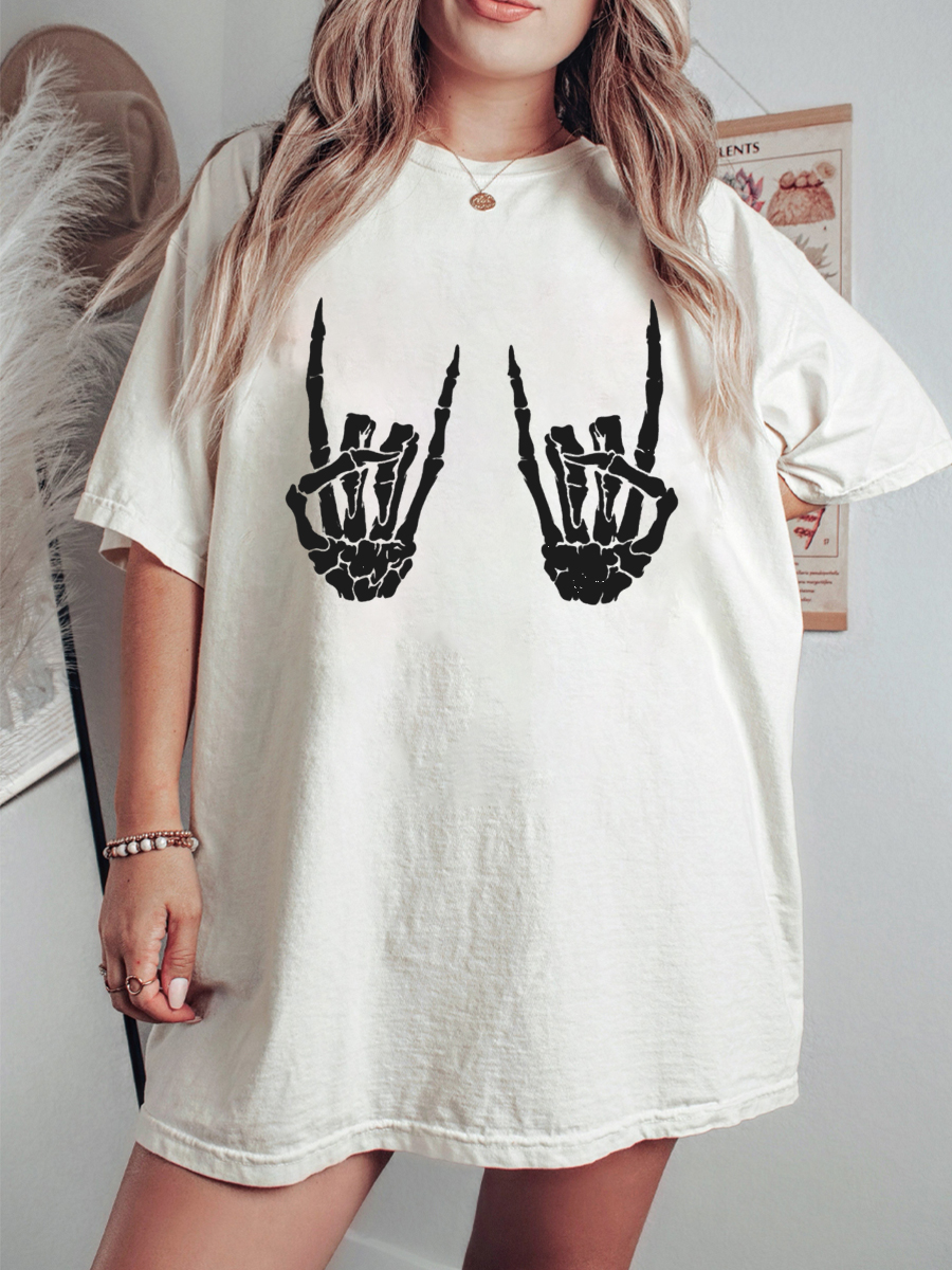 Keep Your Hands On Me Bleached Out Side Slit Tee