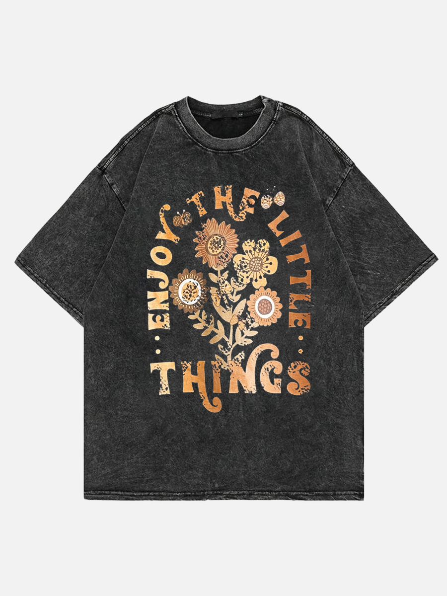 Enjoy The Little Things Side Slit Tee