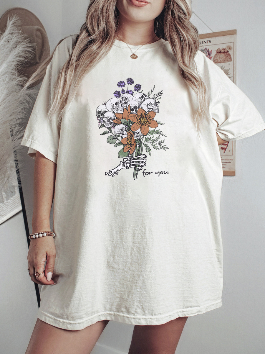 Skeleton Flowers For You Halloween Shirt