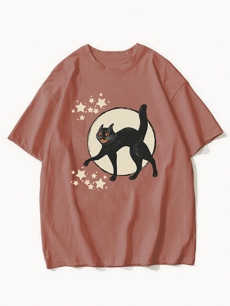 Vintage Black Cat Shirt