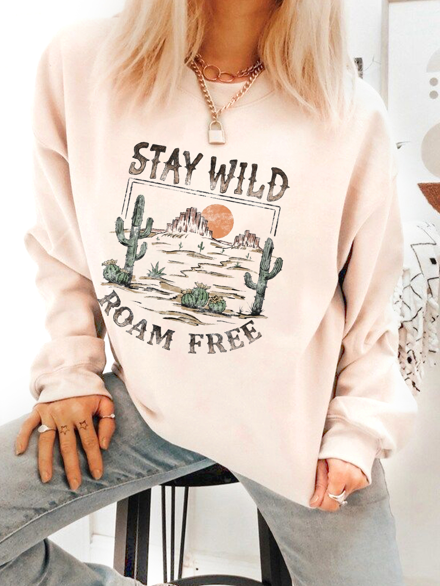 Boho Retro Desert Stay Wild Sweatshirt