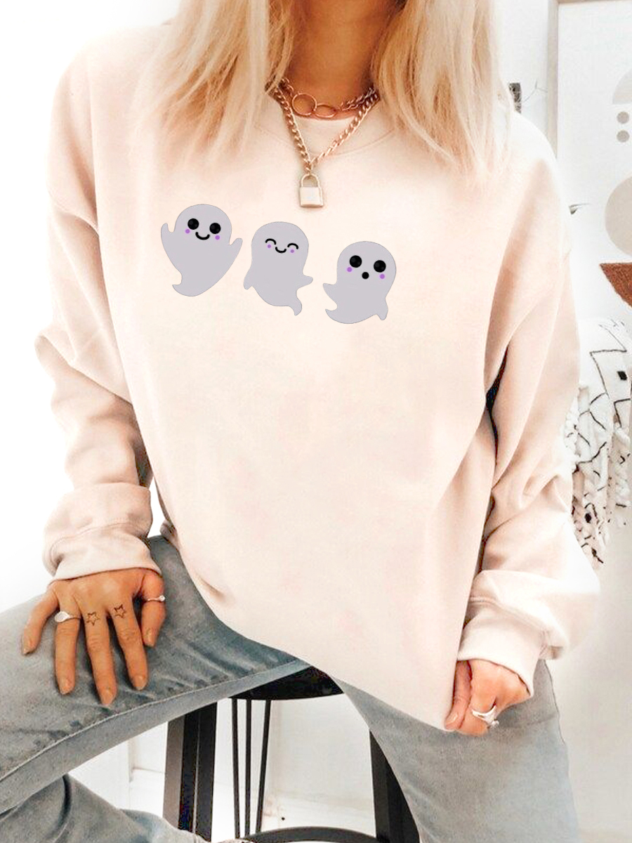 Cute Ghost Halloween Pullover Sweatshirt