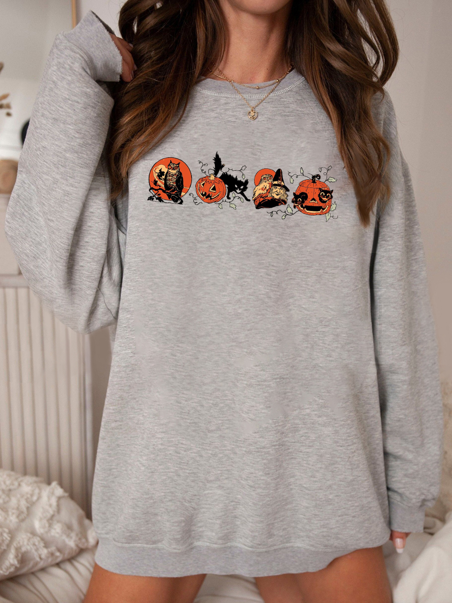 Halloween Black Cat Sweatshirt