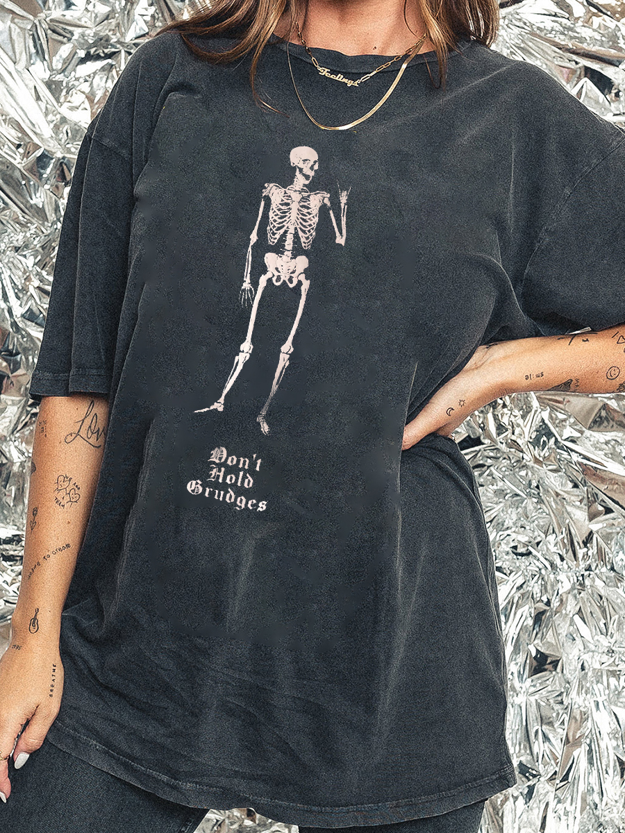 Don'T Hold Grudges Bleached Out Side Slit Tee