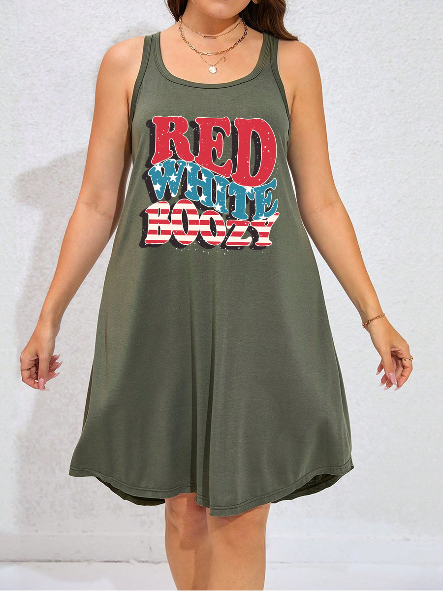 Red White And Boozy Tank Dress