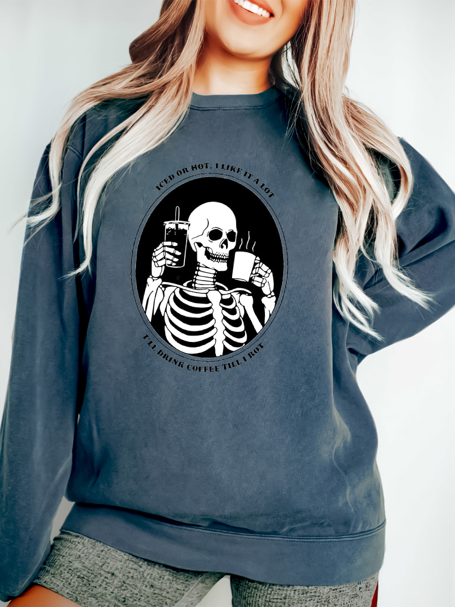 Skeleton Coffee Sweatshirt