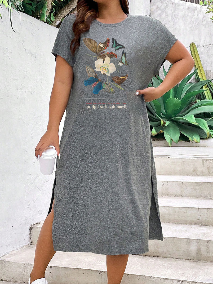 Sick Sad World Split Thigh Tee Dress