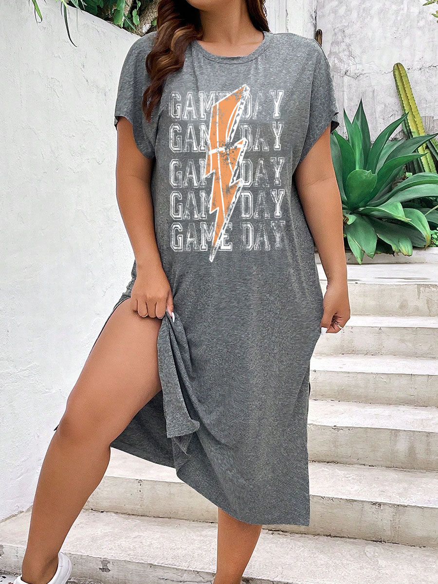 Game Day Basketball Split Thigh Tee Dress