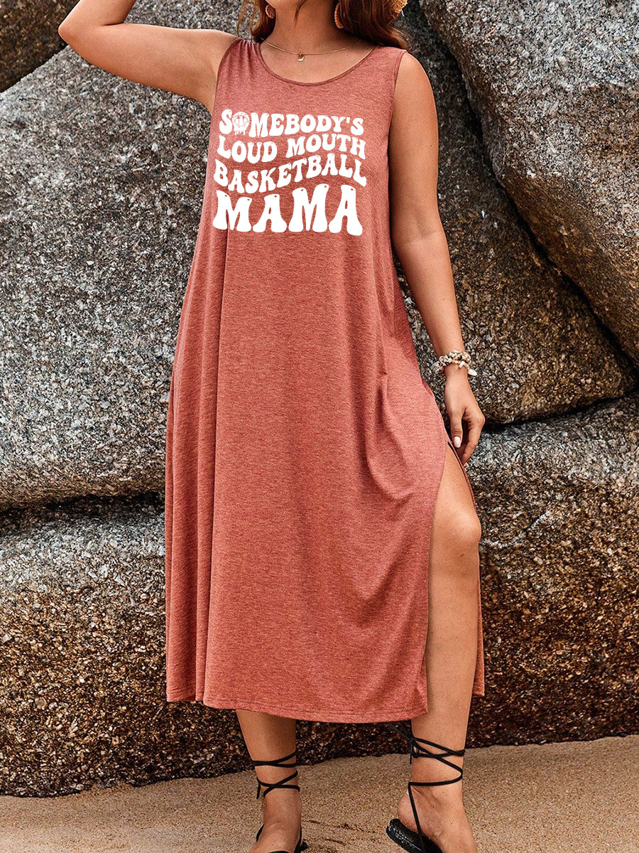 Loud Mouth Mama Split Thigh Tank Dress