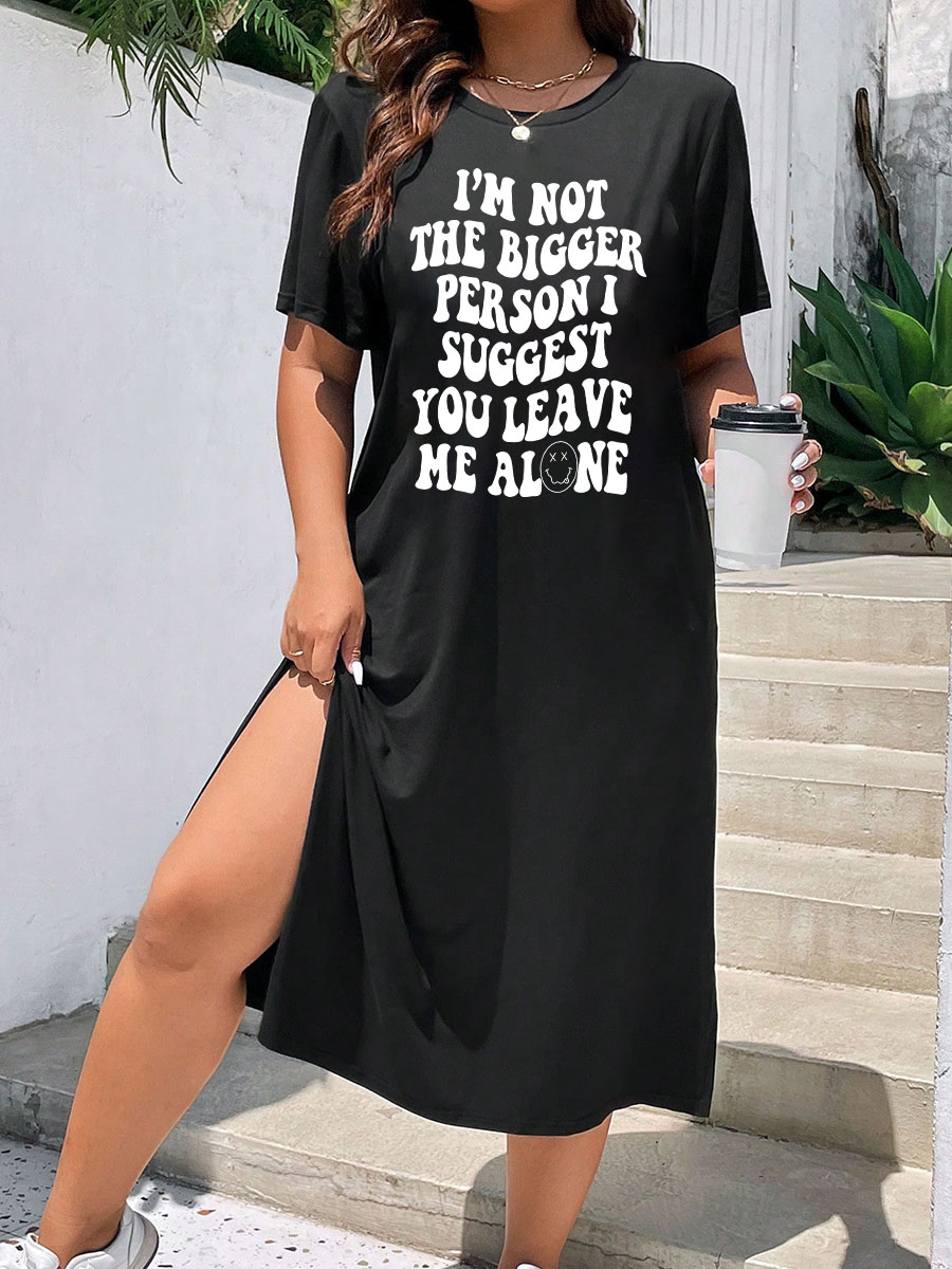 Bigger Person Split Thigh Tee Dress