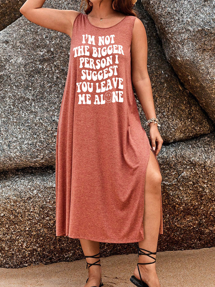Bigger Person Split Thigh Tank Dress