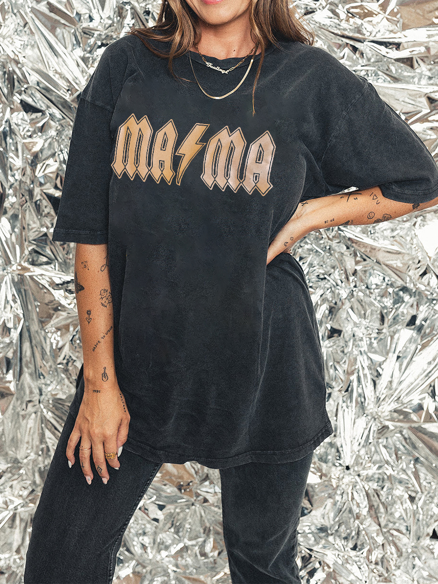 Vintage Rock Out Mama Side Slit Tee