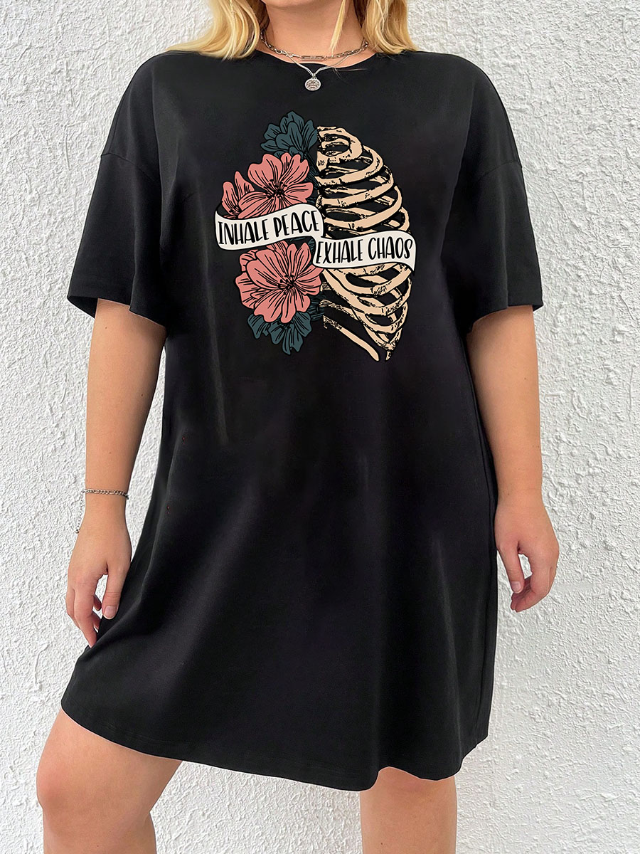 Inhale Peace Tee Dress