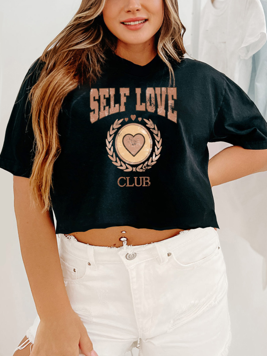 Self Love Club Crop Tee
