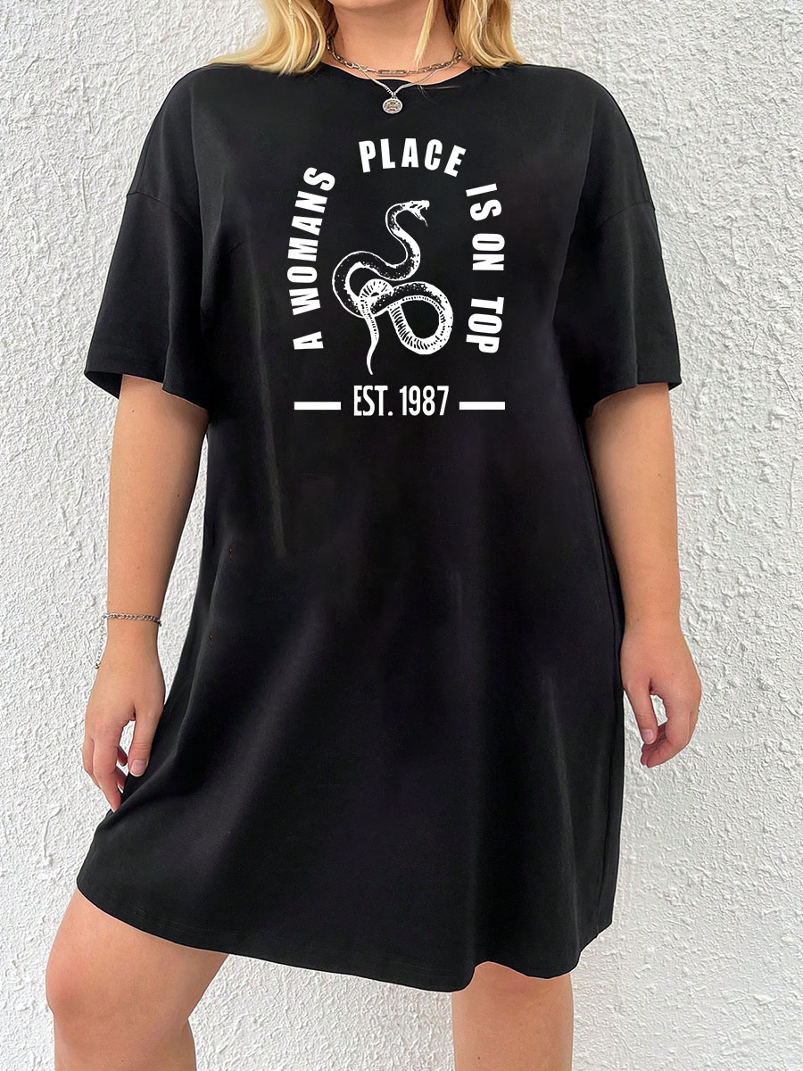 A Woman's Place Is On Top Tee Dress