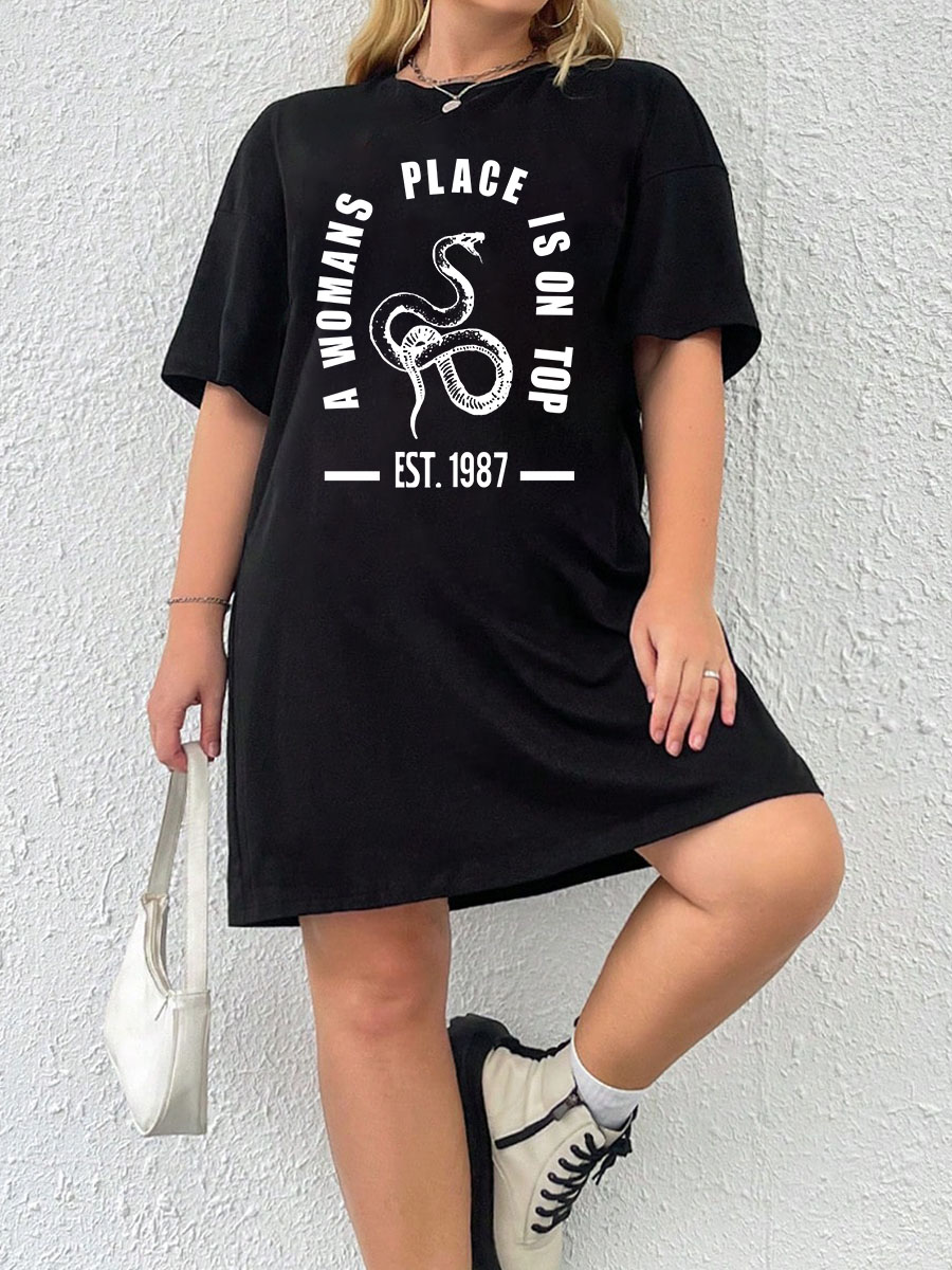 A Woman's Place Is On Top Tee Dress