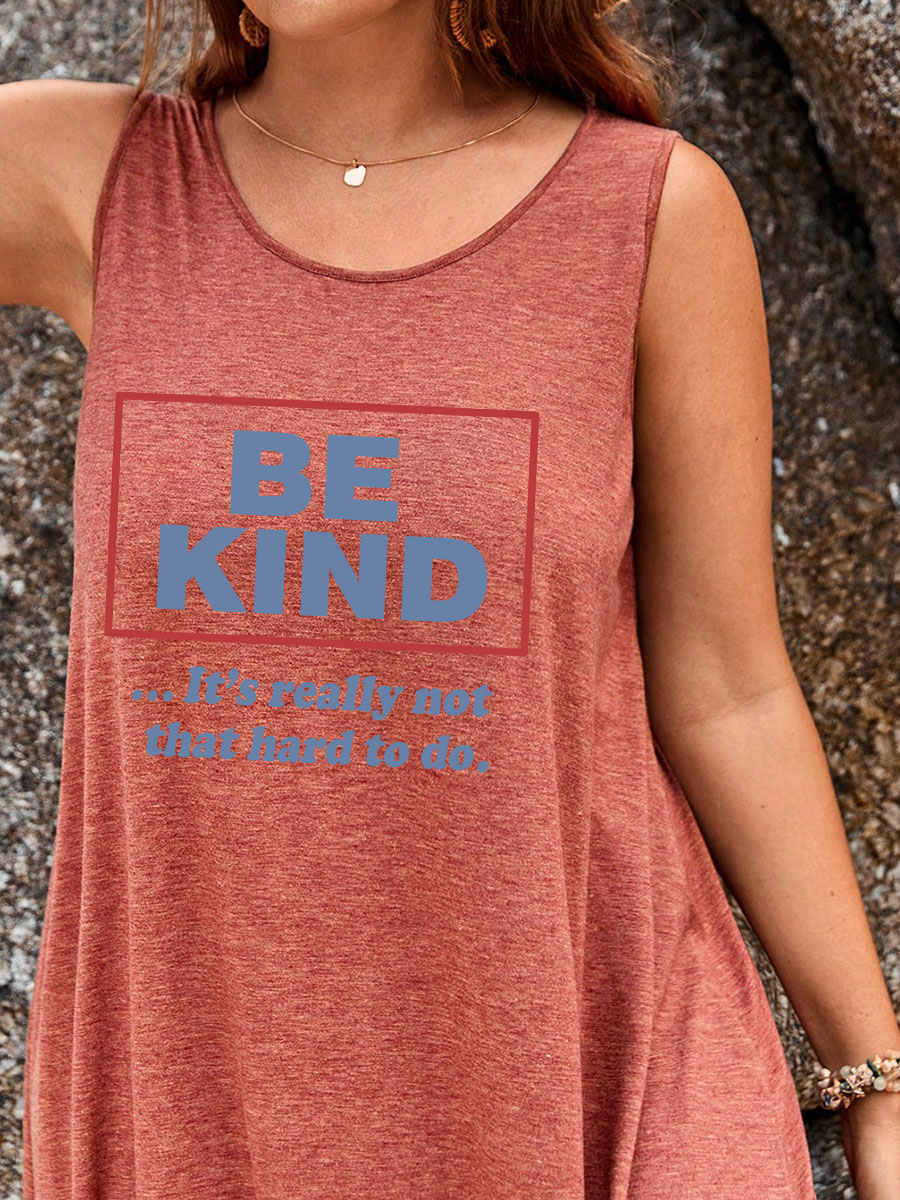 Be Kind (It'S Not That Hard To Do) Split Thigh Tank Dress