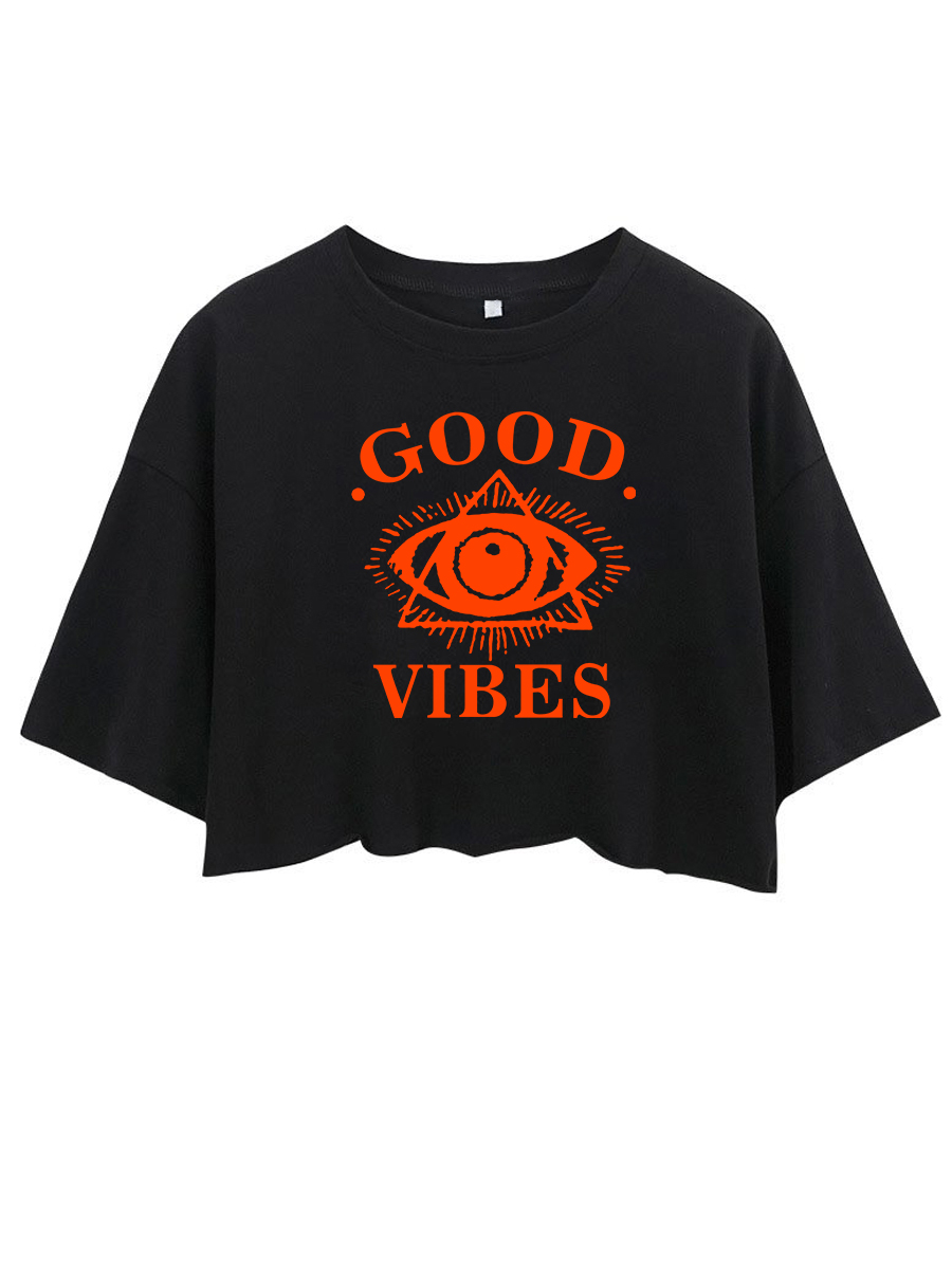 Good Vibes Crop Tee
