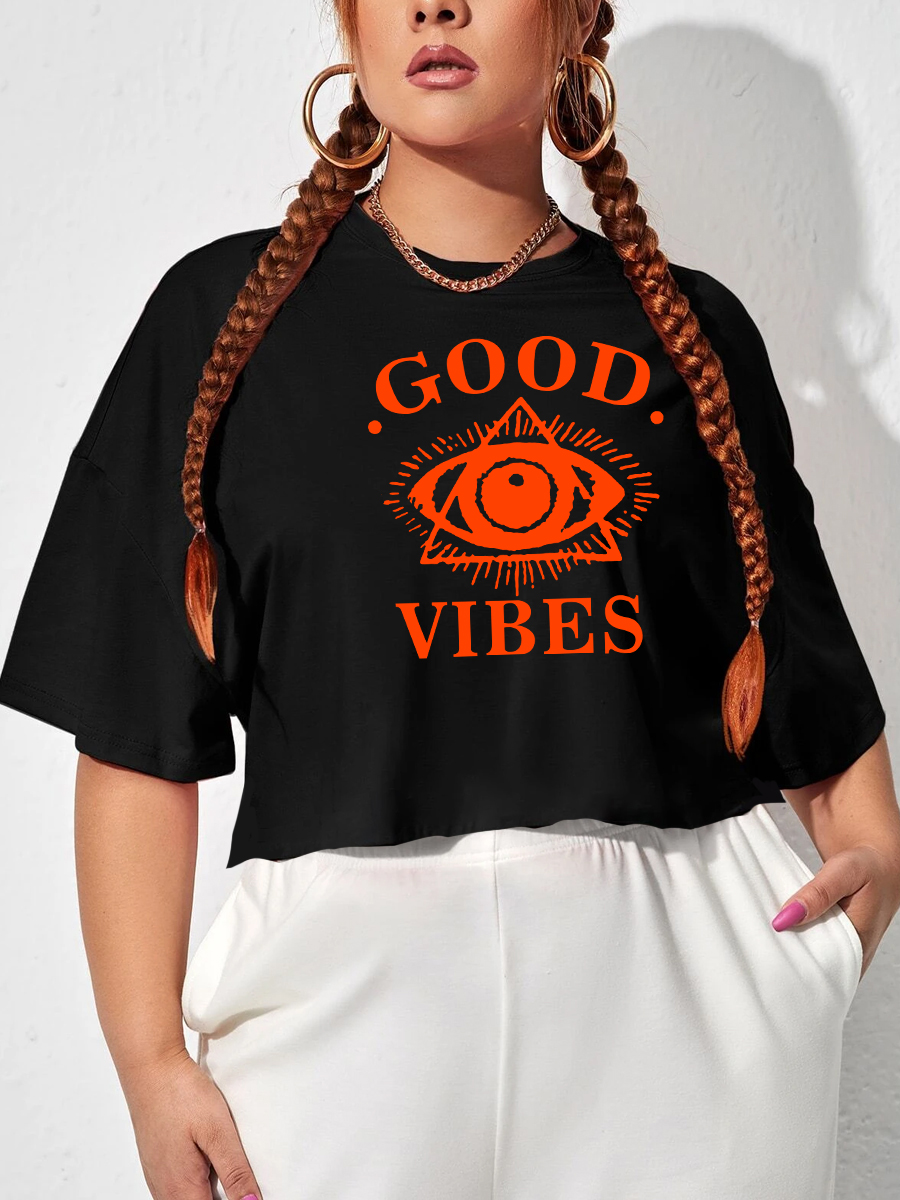 Good Vibes Crop Tee