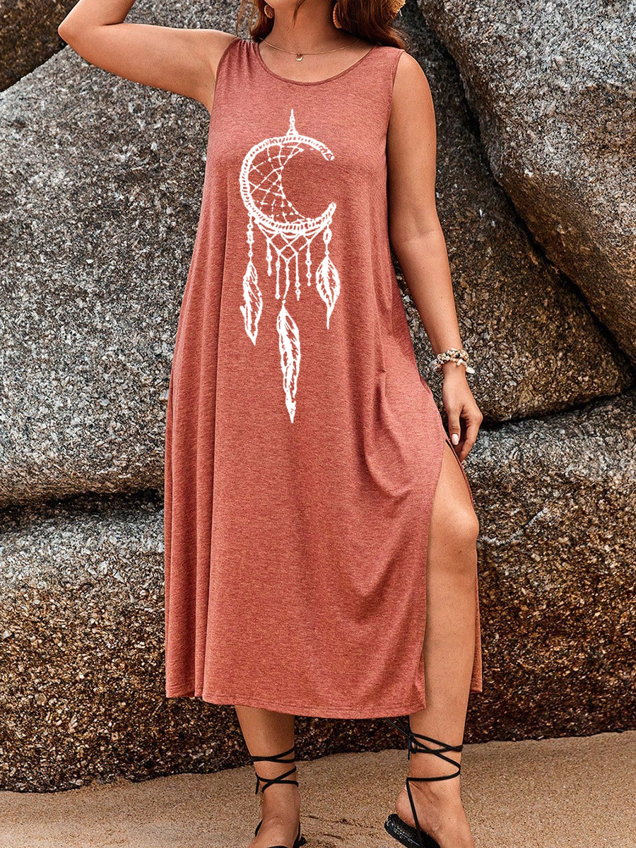 Dream On, Dreamer Bleached Split Thigh Tank Dress