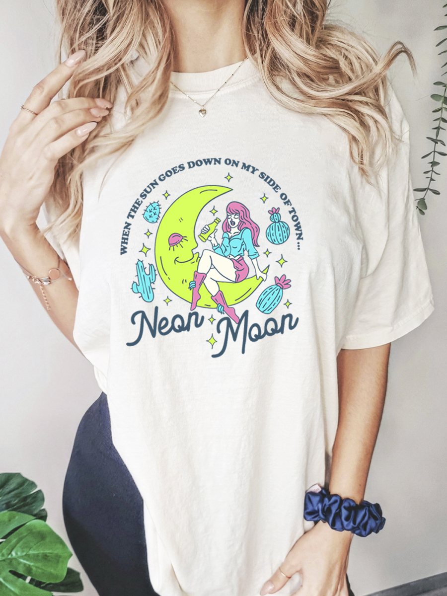 Neon Moon Cream Tee