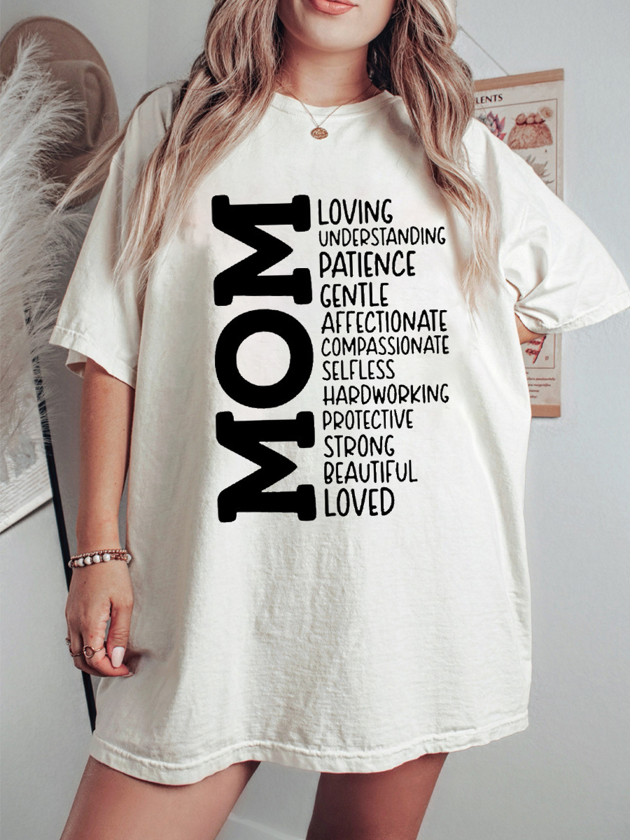 Sublimation Mother's Day Letters Casual T-Shirt