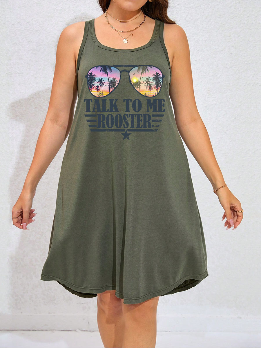 Talk To Me Rooster Tank Dress