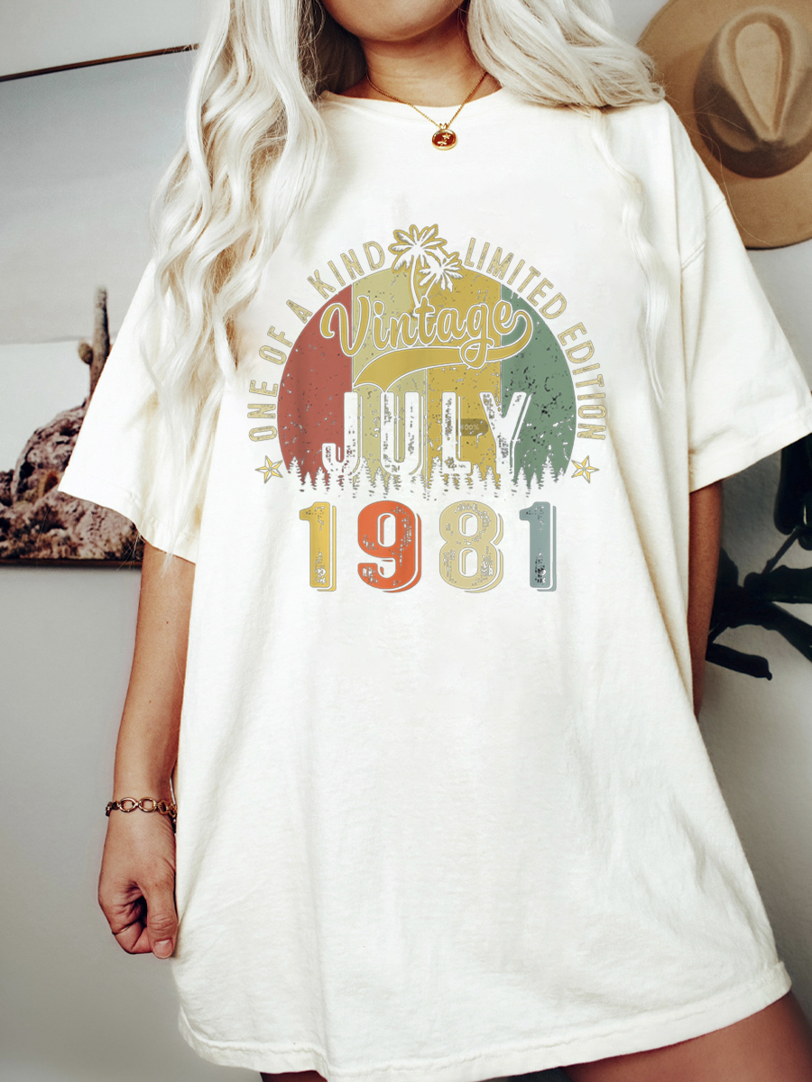 July 1981 Awesome Vintage 40Th Birthday Shirt