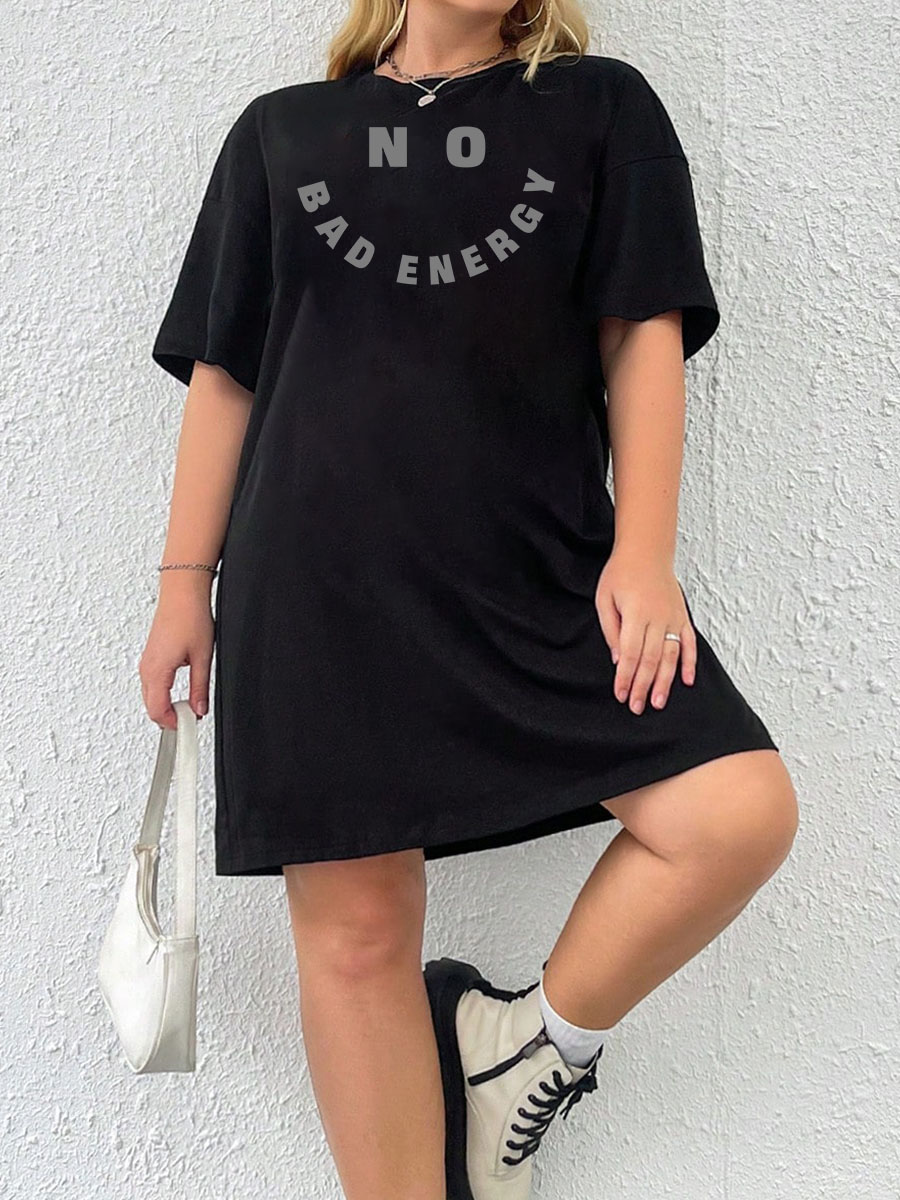 No Bad Energy Tee Dress