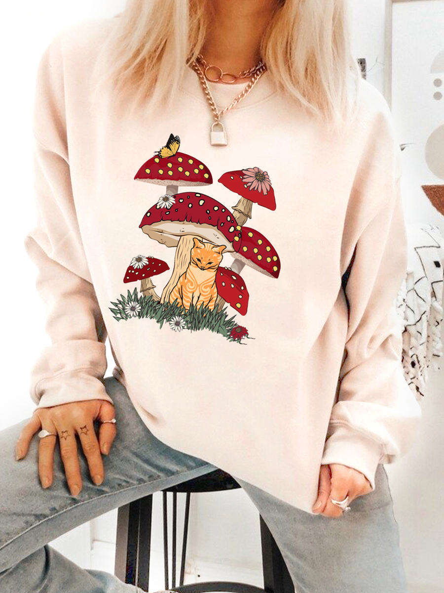 Cat Mushroom Sweatshirt