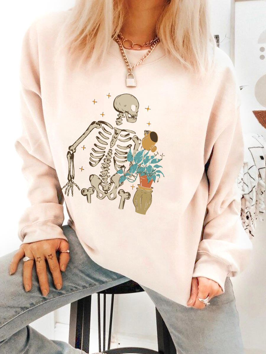 Skeleton Plant Vintage Sweatshirt 