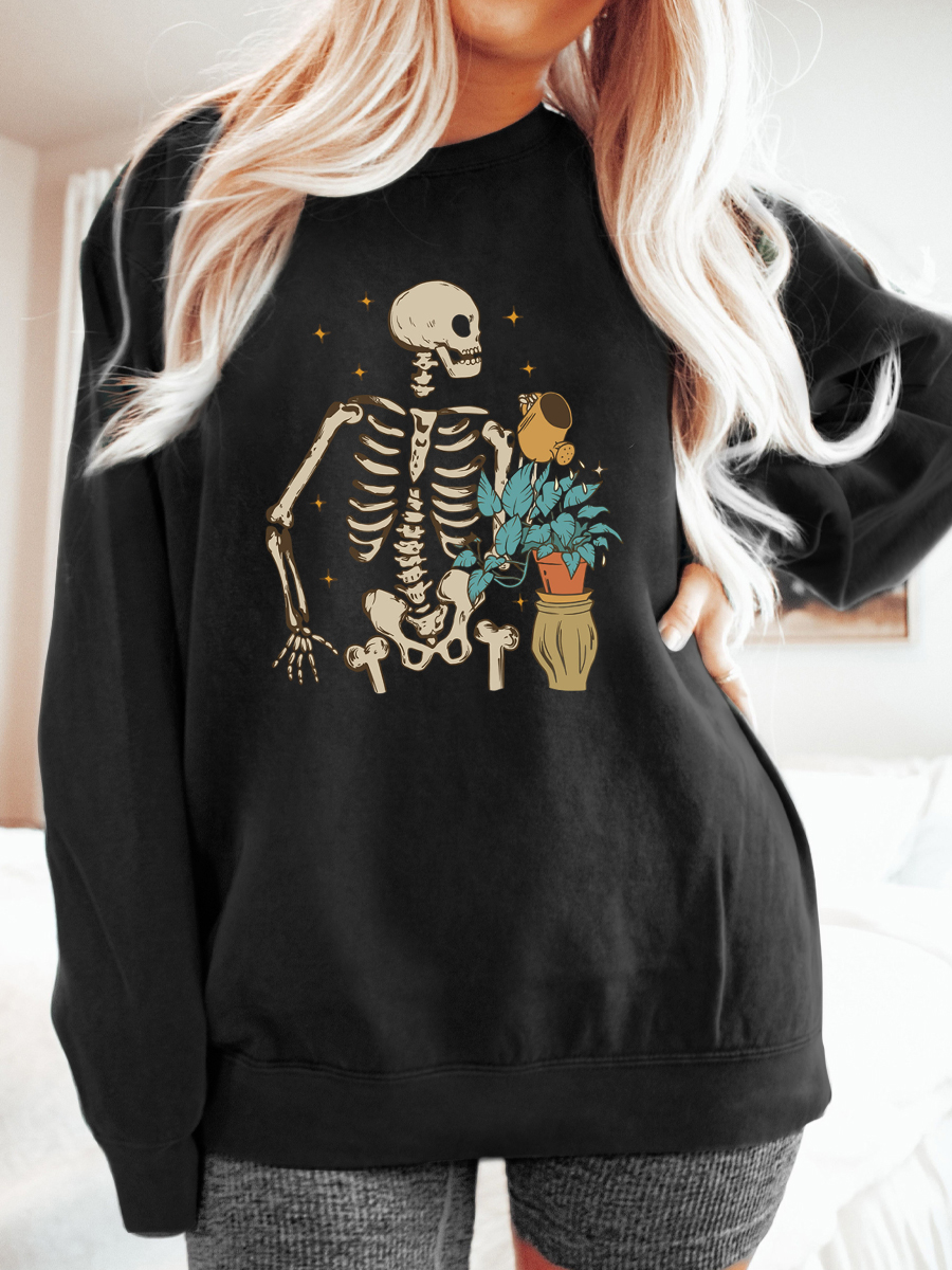 Skeleton Plant Vintage Sweatshirt 