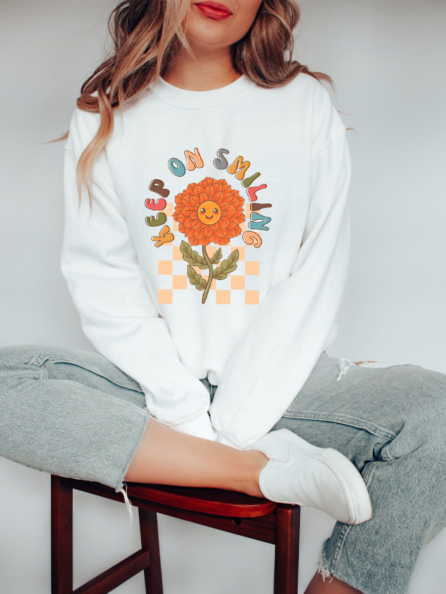 Keep On Smiling Vintage Sweatshirt 
