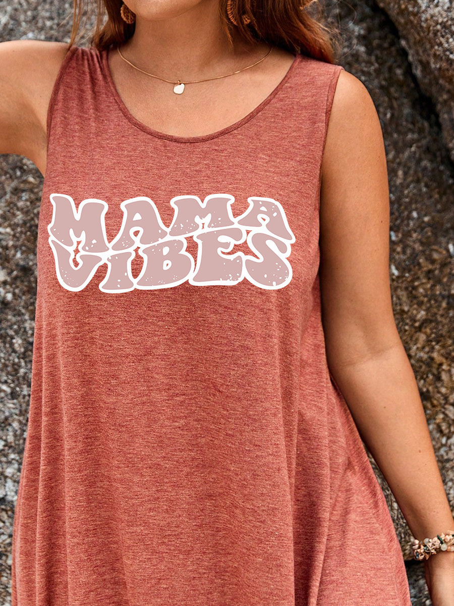 Mama Vibes Split Thigh Tank Dress