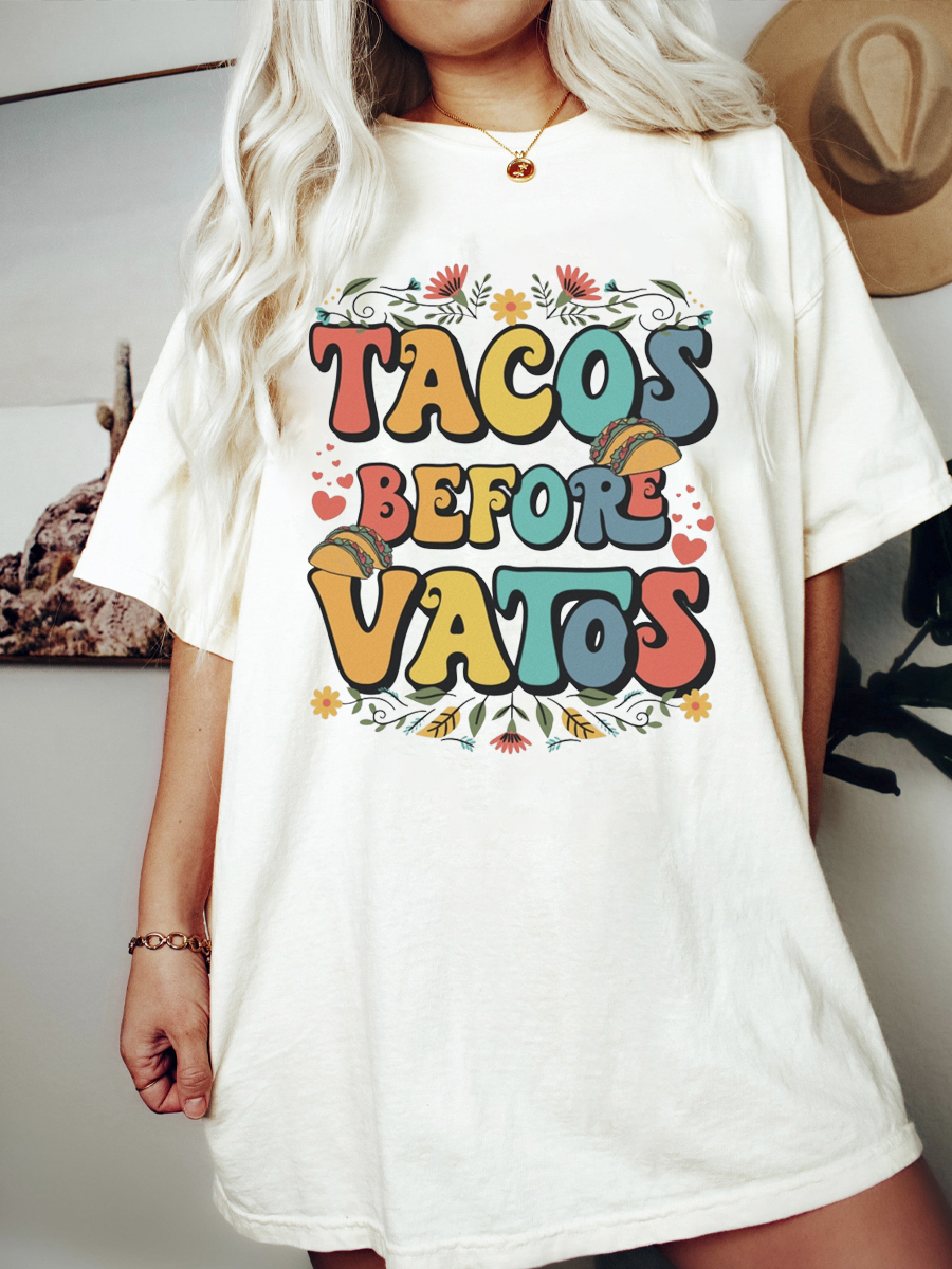 Tacos Before Vatos Retro Shirt