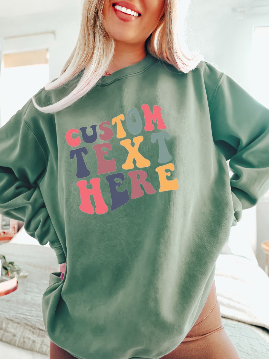 Custom Retro Font Sweatshirt on Sale-boldoversize