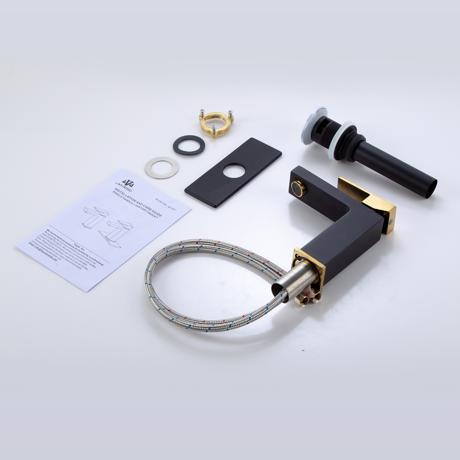 Single Hole Bathroom Faucet With Drain Assembly BF307 - Lava Odoro-LAVA ODORO