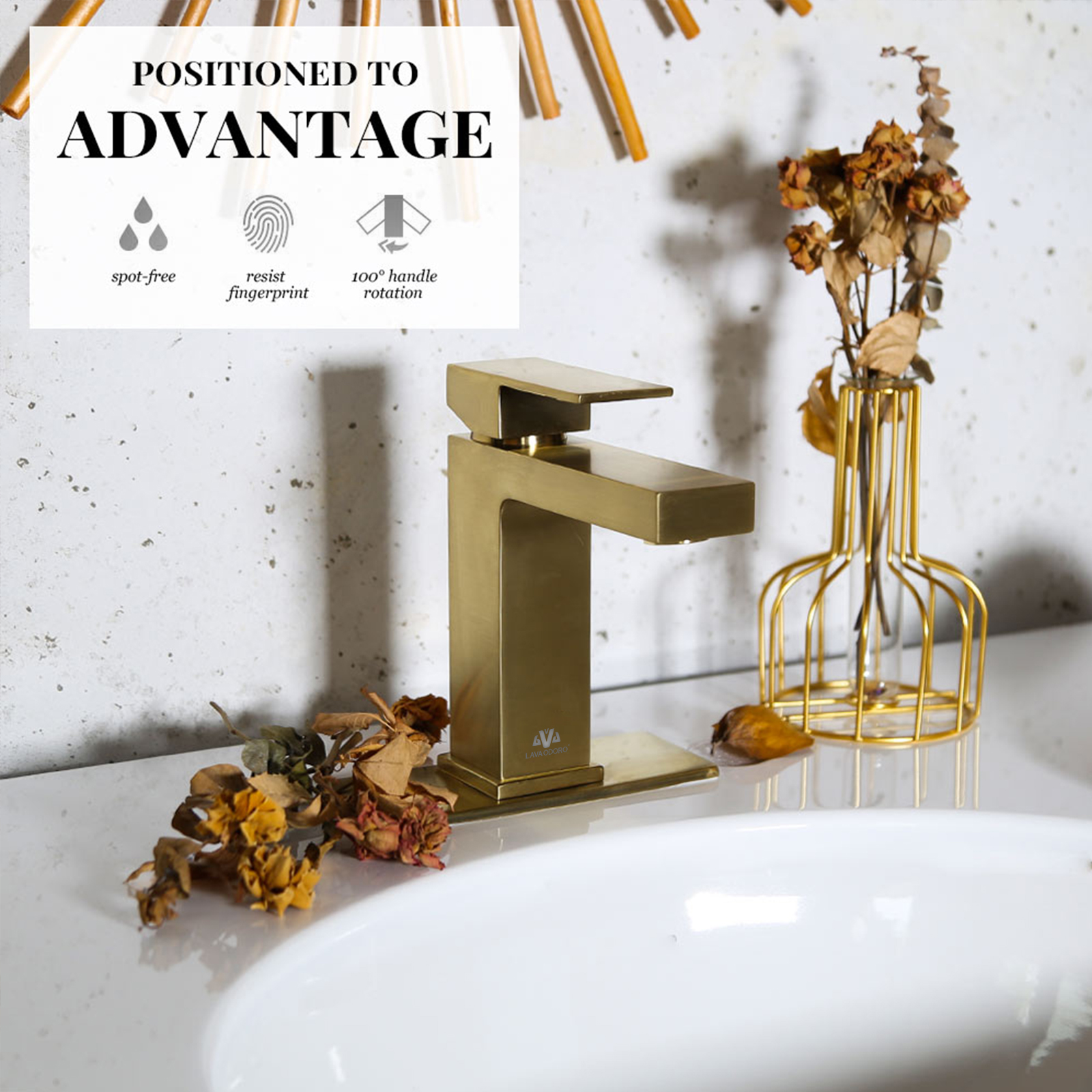 Single Hole Bathroom Faucet With Drain Assembly BF307 - Lava Odoro-LAVA ODORO