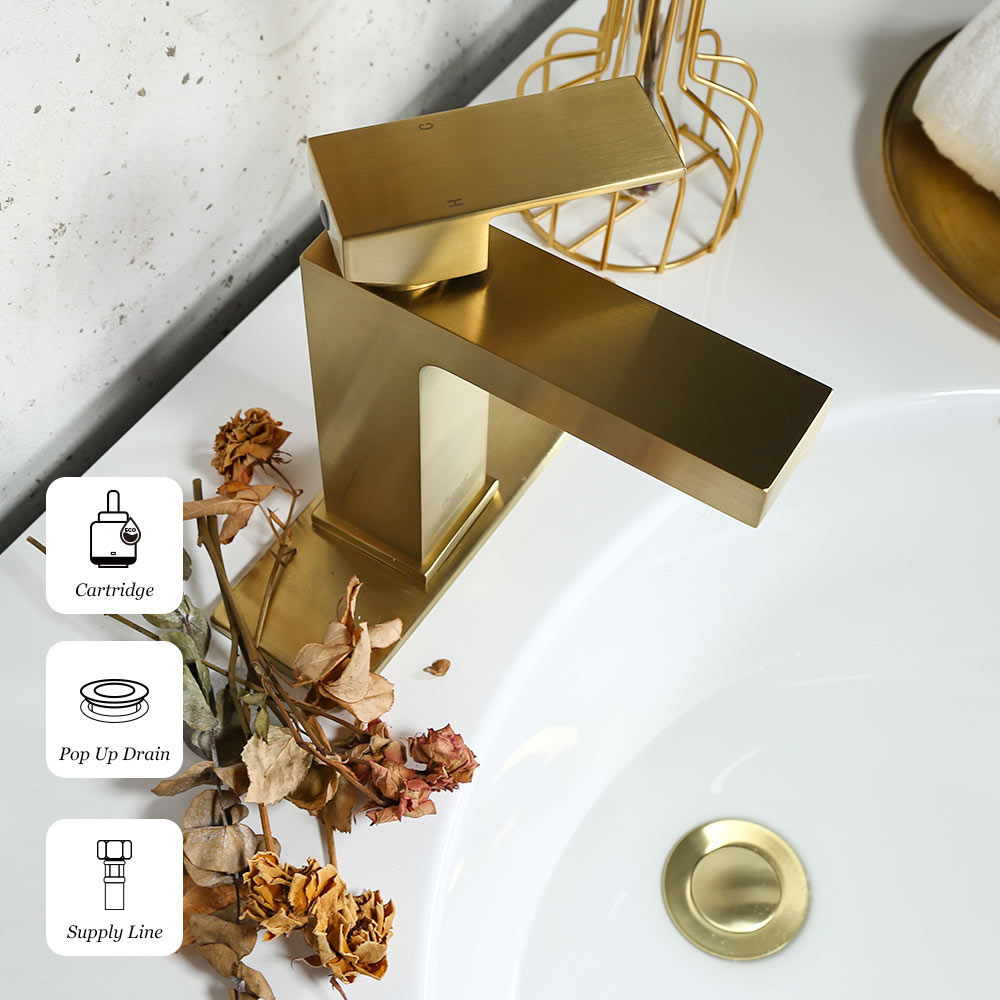 Single Hole Bathroom Faucet With Drain Assembly BF307 - Lava Odoro-LAVA ODORO