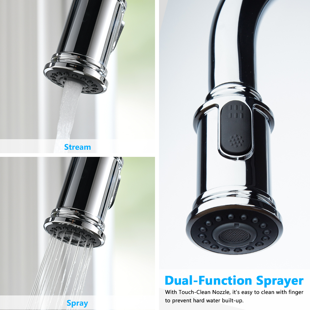 Kitchen Faucet with Pull Down Sprayer KF421 - Lava Odoro-LAVA ODORO