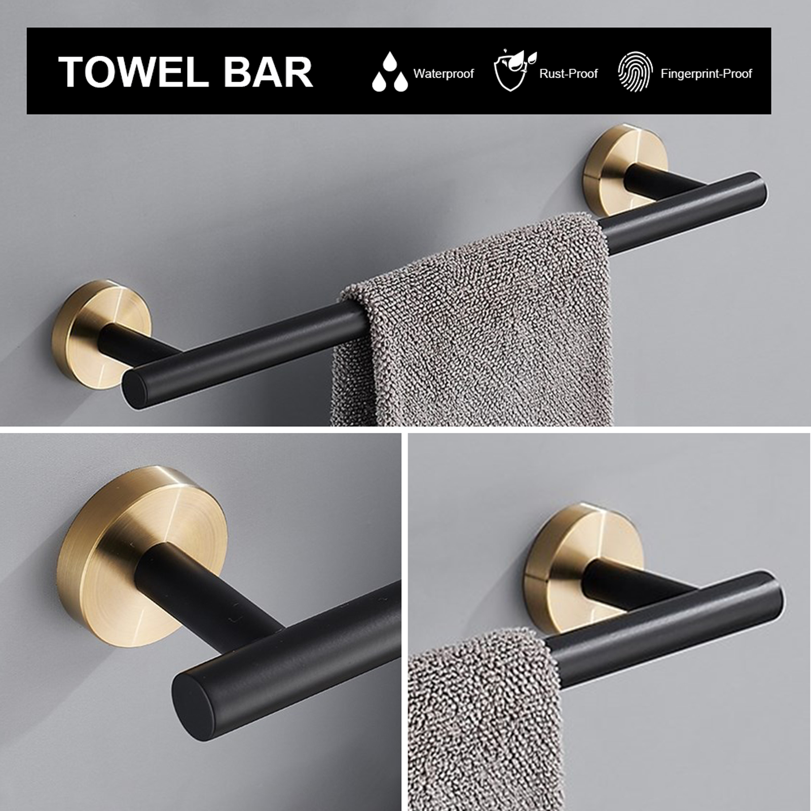 5-Piece Bathroom Hardware Set, 23.6 Inch | Lava Odoro-LAVA ODORO