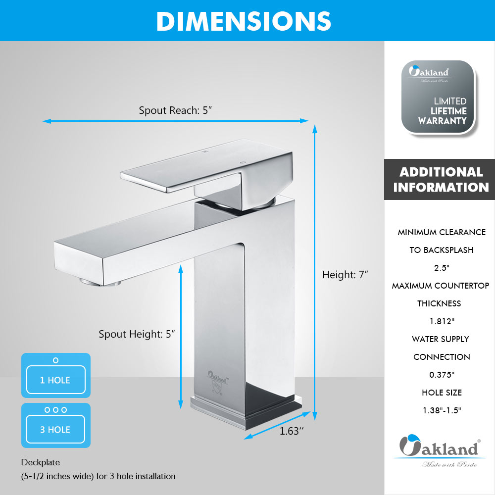 Single Hole Bathroom Faucet With Drain Assembly BF307 - Lava Odoro-LAVA ODORO