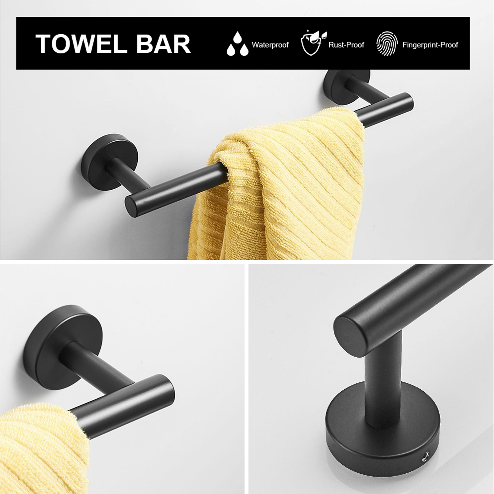 5-Piece Bathroom Hardware Set, 23.6 Inch | Lava Odoro-LAVA ODORO