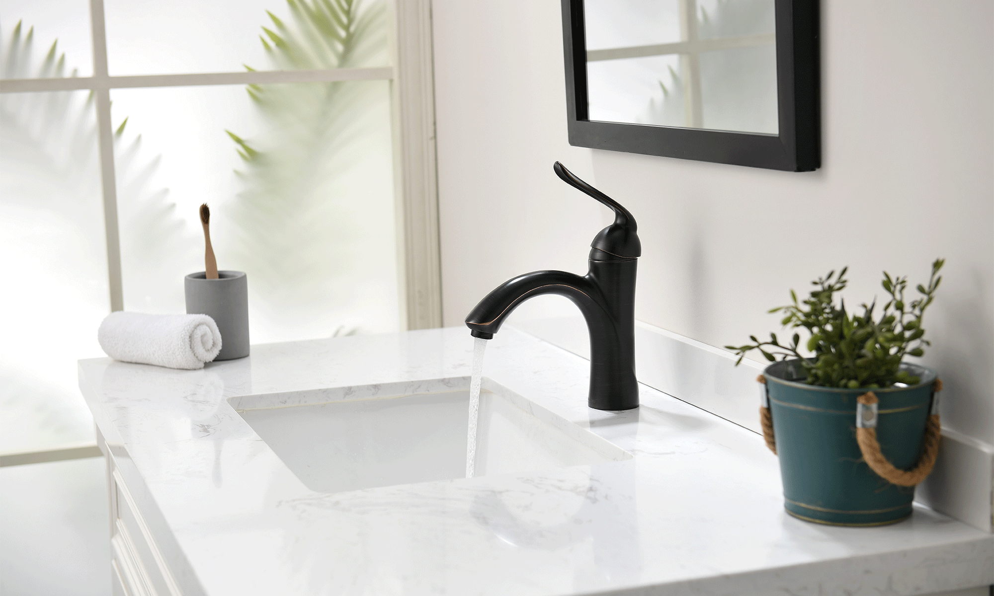 Single Hole Bathroom Faucet with Drain Assembly and Deck Plate, BF290 | Lava Odoro-LAVA ODORO
