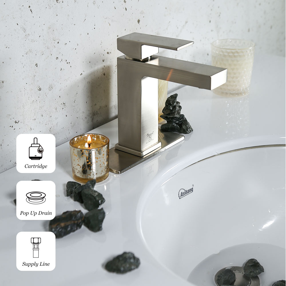 Single Hole Bathroom Faucet With Drain Assembly BF307 - Lava Odoro-LAVA ODORO