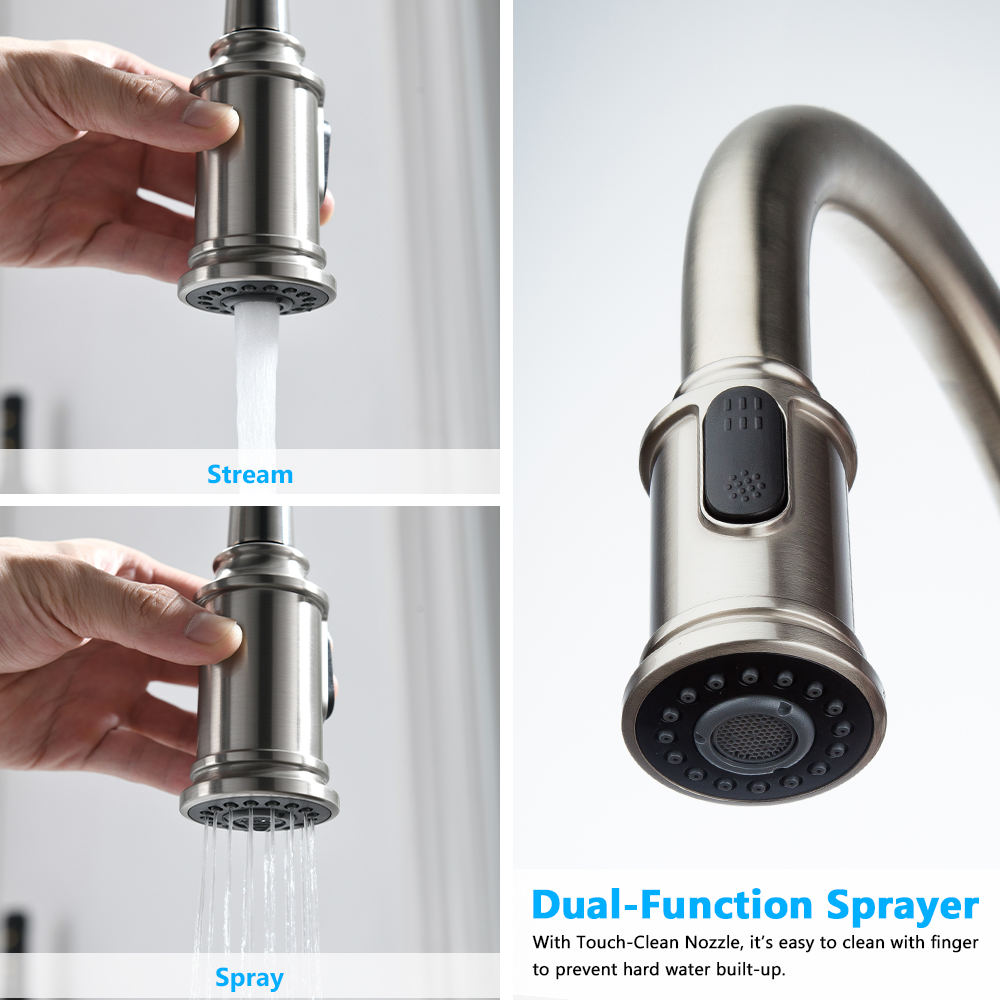 Kitchen Faucet with Pull Down Sprayer KF421 - Lava Odoro-LAVA ODORO