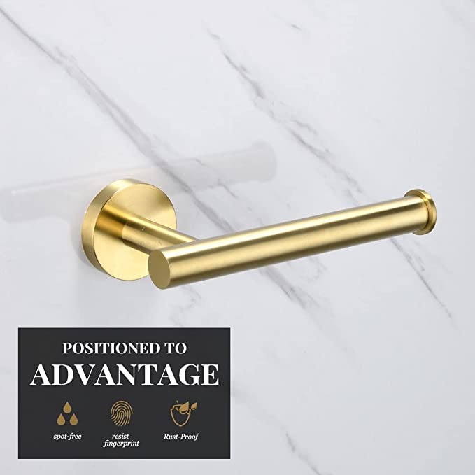 Toilet Paper Holder, Brushed Gold | Lava Odoro-LAVA ODORO