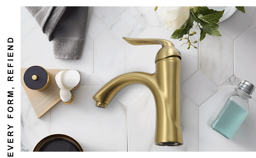 Single Hole Bathroom Faucet with Drain Assembly and Deck Plate, BF290 | Lava Odoro-LAVA ODORO