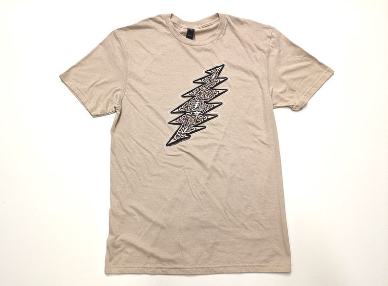 Grateful Dead T-shirt Celtic Lightning Bolt-sand-KRODOCO