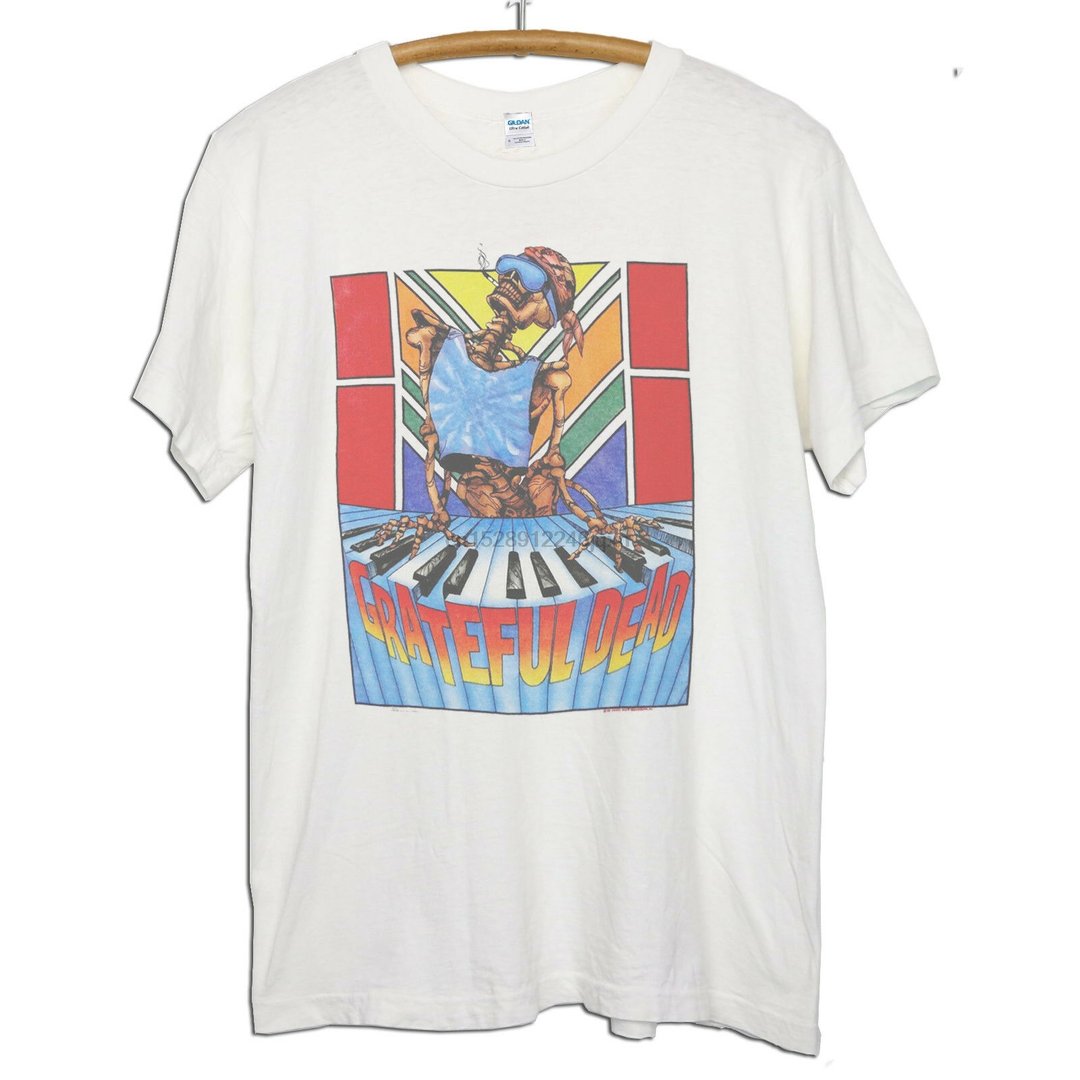 Grateful Dead VINTAGE 1989 SUMMER TOUR SKELETON KEYBOARDS T Shirt-KRODOCO
